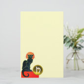 BLACK CAT HALLOWEEN PARTIJMONOGRAM BRIEFPAPIER (Staand voorkant)