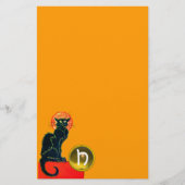 BLACK CAT HALLOWEEN PARTIJMONOGRAM BRIEFPAPIER (Voorkant)