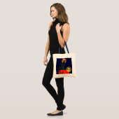 BLACK CAT HALLOWEEN PARTIJMONOGRAM TOTE BAG (Voorkant (model))