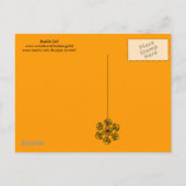 BLACK CAT HALLOWEEN PARTIJMONOGRAM UITNODIGING BRIEFKAART (Achterkant)