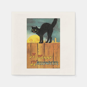 Black Cat  Halloween Party Paper Napkins Servetten