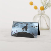 Black Cat Halloween Party Plaatskaartje (Achterkant)