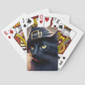 Black Cat Halloween Pokerkaarten (Achterkant)