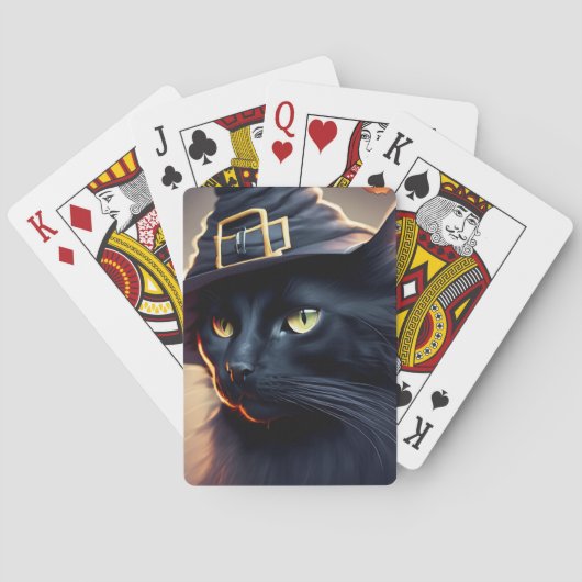 Black Cat Halloween Pokerkaarten (Achterkant)
