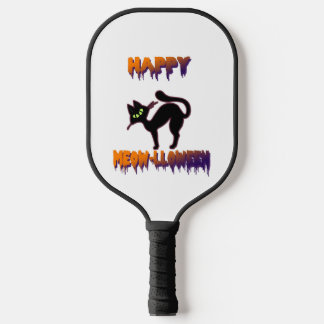 Black Cat Halloween Pompoen Halloween Pickleball Paddle