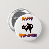 Black Cat Halloween Pompoen Halloween Ronde Button 5,7 Cm (Voorkant /achterkant)