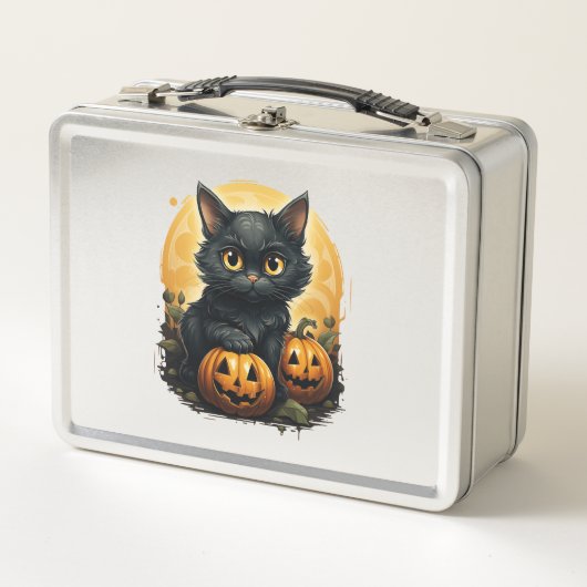 Black Cat Halloween Pompoen - Kat (Voorkant)