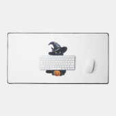 Black Cat Halloween pompoenkostuum voor vrouwen Ma Bureaumat (Keyboard & Muis)