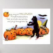Black Cat Halloween Print (Voorkant)