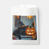Black Cat Halloween Pumpkin Carving Party Bedankzakje (Voorkant)