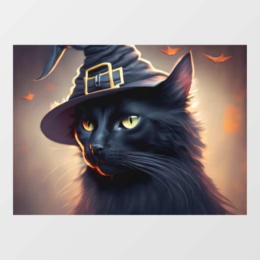 Black Cat Halloween Raamsticker (Vel)