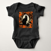 Black Cat Halloween Romper (Voorkant)