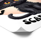 Black Cat Halloween Schattige  Zwarte Kitten Boo Poster (Hoek)