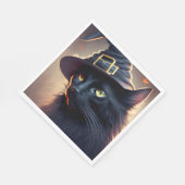 Black Cat Halloween Servet (Hoek)