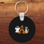 Black Cat Halloween  Sleutelhanger (Voorkant)