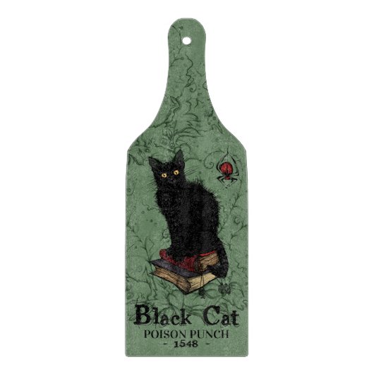 Black Cat Halloween Snijplank (Voorkant)