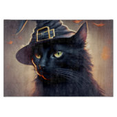 Black Cat Halloween Snijplank (Voorkant)
