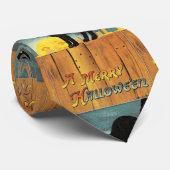 Black Cat  Halloween Stropdas (Opgerold)