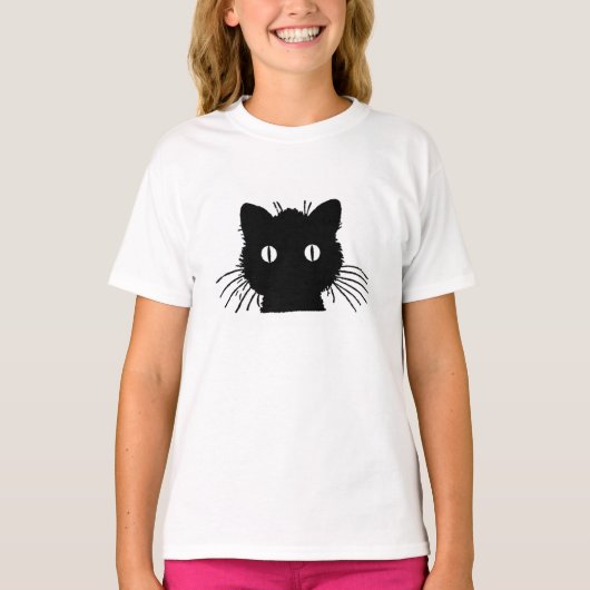 Black Cat Halloween T-shirt (Voorkant)