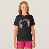 Black Cat Halloween T-shirt (Voorkant volledig)
