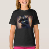 Black Cat Halloween T-shirt (Voorkant)