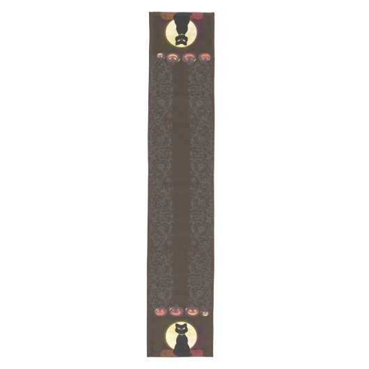 Black Cat Halloween Table Runner Medium Tafelloper (Voorkant)