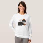 Black Cat Halloween Tee Shirt (Voorkant volledig)