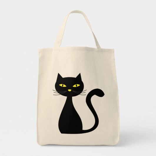 Black Cat Halloween Tote Bag (Voorkant)