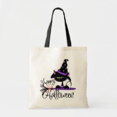 Black Cat Halloween Trick-or-Treat tas (Voorkant)