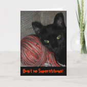Black Cat Halloween Wenskaart Kaart (Voorkant)