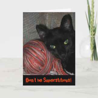 Black Cat Halloween Wenskaart Kaart