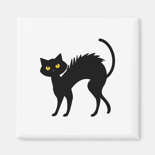 Black Cat Halloween - zwarte katten Magneet (Voorkant)