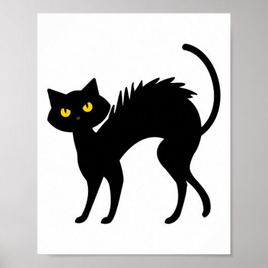 Black Cat Halloween - zwarte katten Poster (Voorkant)