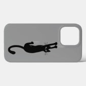 Black Cat Hanging On | Humoureuze keukenkat Case-Mate iPhone Case (Achterkant (horizontaal))