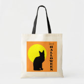 Black Cat Happy Halloween Bag Tote Bag (Voorkant)