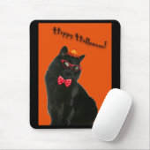 Black Cat Happy Halloween Mousepad Muismat (Met muis)