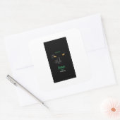 Black Cat Happy Halloween schattig Vierkante Sticker (Envelop)