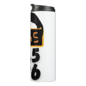 Black Cat happy new years mugs Thermosbeker (Geroteerd rechts)