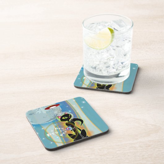 Black Cat Hard kunststof onderzetter (Rechterzijde)