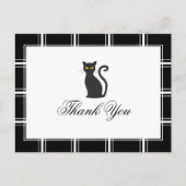 Black Cat Hartelijk dank voor Halloween Black Briefkaart (Voorkant)