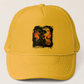 black cat Hat Trucker Pet (Voorkant)