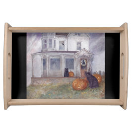 Black Cat Haunted House Party Dienblad
