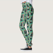 Black Cat Hawaiian print leggings (Links)