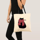 Black Cat Herfst Seizoen Halloween Spooky Schattig Tote Bag (Voorkant (product))