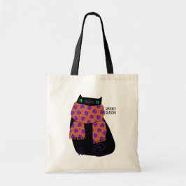 Black Cat Herfst Seizoen Halloween Spooky Schattig Tote Bag