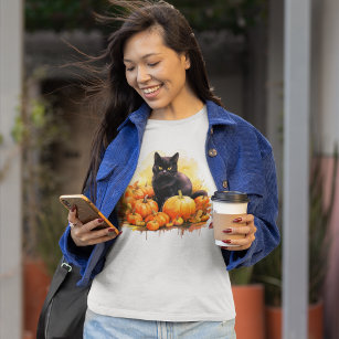 Black Cat Herfst T-shirt