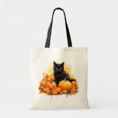 Black Cat Herfst Tote Bag (Voorkant)