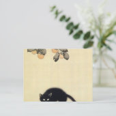 Black Cat Hishida Shunso Briefkaart (Staand voorkant)