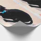 Black Cat Hissing Fine Art van Hiroaki Takahashi Cadeaupapier (Hoek)