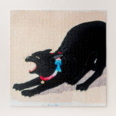Black Cat Hissing Fine Art van Hiroaki Takahashi Legpuzzel (Verticaal)